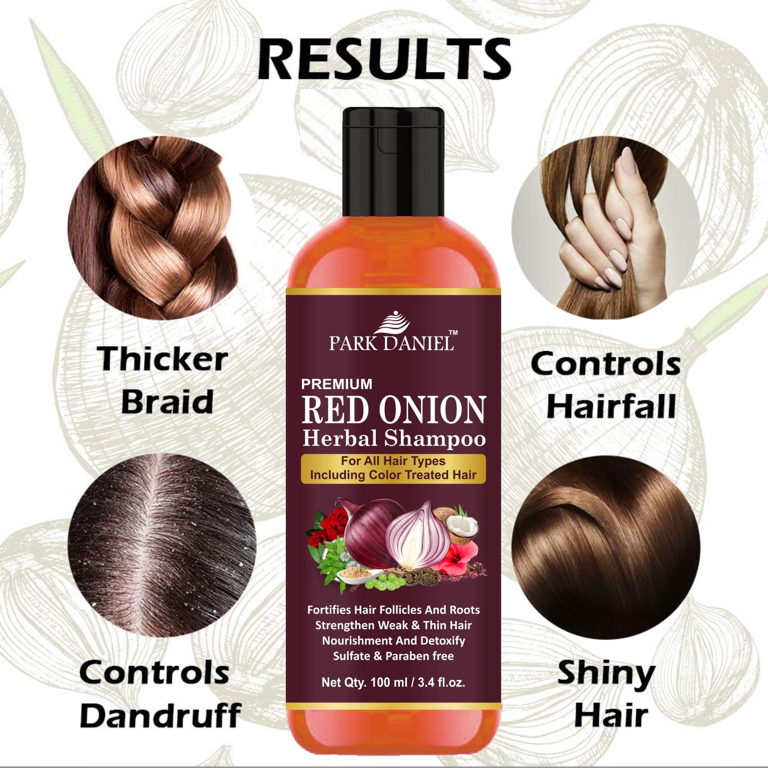 Red Onion Herbal Shampoo - Image 2