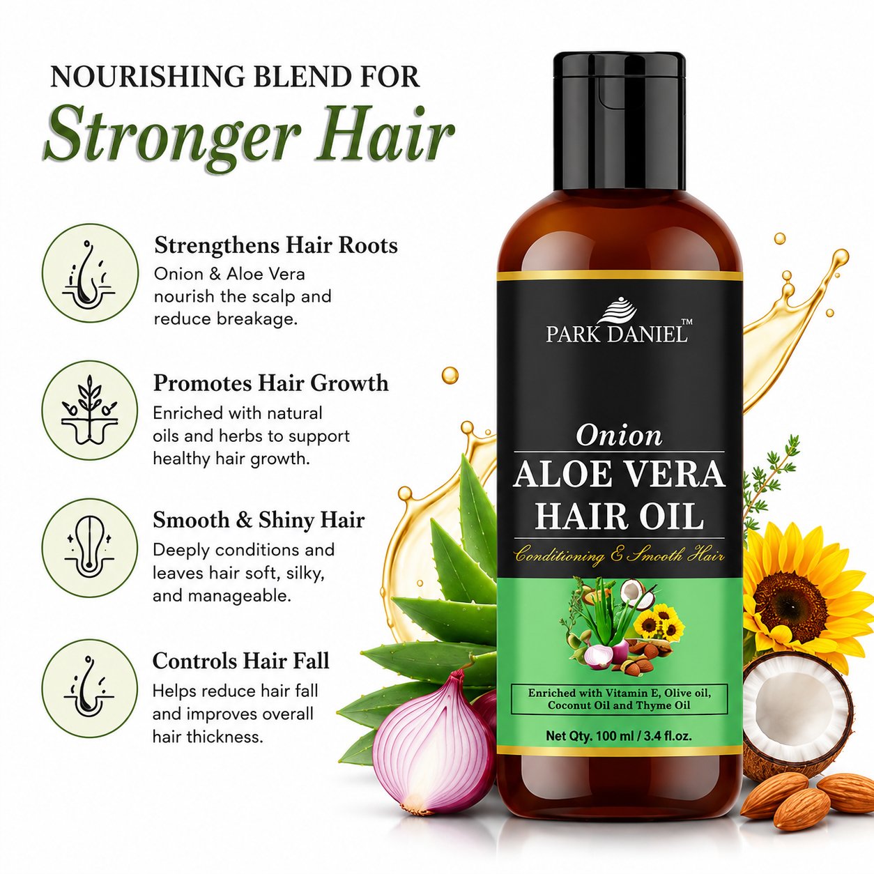 Onion Aloe Vera Hair Oil - Image 2