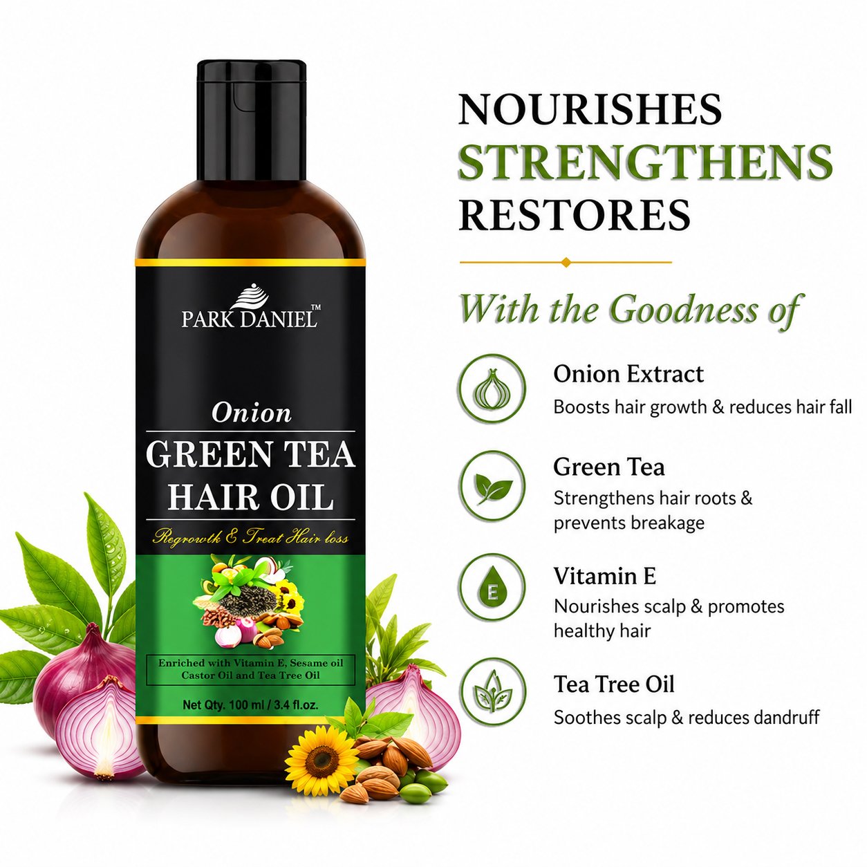 Green Tea Hair Oil - Image 2