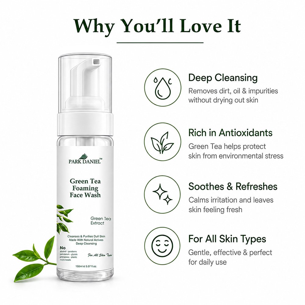 Green Tea Foaming Face wash - Image 3