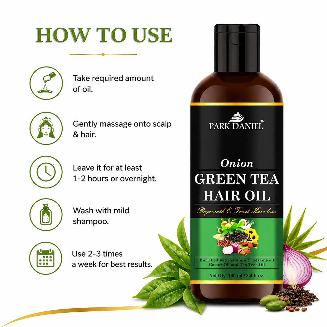 Green Tea Hair Oil - Image 5