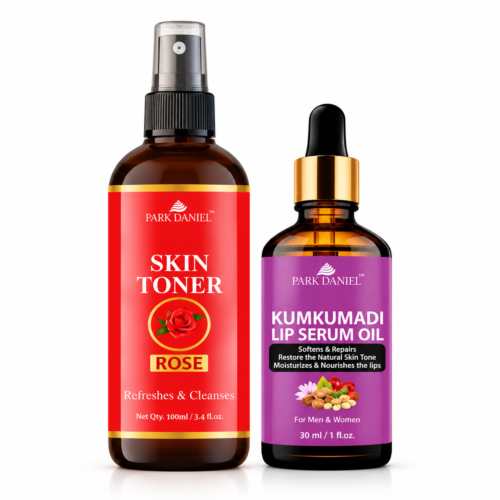 Rose Skin Toner with Kumkumadi Lip Serum Oil